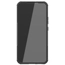 For Samsung Galaxy S22+ 5G Tire Texture Shockproof TPU+PC Phone Case with Holder(Black)