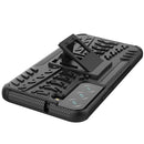 For Samsung Galaxy S22+ 5G Tire Texture Shockproof TPU+PC Phone Case with Holder(Black)
