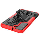 For Samsung Galaxy S22+ 5G Tire Texture Shockproof TPU+PC Phone Case with Holder(Red)
