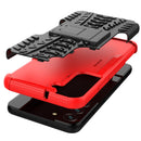 For Samsung Galaxy S22+ 5G Tire Texture Shockproof TPU+PC Phone Case with Holder(Red)