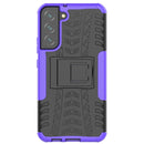 For Samsung Galaxy S22+ 5G Tire Texture Shockproof TPU+PC Phone Case with Holder(Purple)