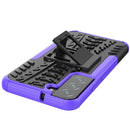 For Samsung Galaxy S22+ 5G Tire Texture Shockproof TPU+PC Phone Case with Holder(Purple)