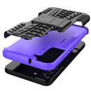 For Samsung Galaxy S22+ 5G Tire Texture Shockproof TPU+PC Phone Case with Holder(Purple)