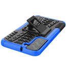 For Samsung Galaxy S22+ 5G Tire Texture Shockproof TPU+PC Phone Case with Holder(Blue)
