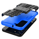 For Samsung Galaxy S22+ 5G Tire Texture Shockproof TPU+PC Phone Case with Holder(Blue)