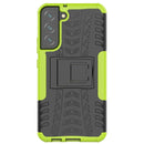 For Samsung Galaxy S22+ 5G Tire Texture Shockproof TPU+PC Phone Case with Holder(Green)
