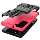 For Samsung Galaxy S22+ 5G Tire Texture Shockproof TPU+PC Phone Case with Holder(Pink)