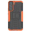For Samsung Galaxy S22+ 5G Tire Texture Shockproof TPU+PC Phone Case with Holder(Orange)