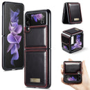 For Samsung Galaxy Z Flip3 5G CaseMe 003 Crazy Horse Texture Horizontal Flip Leather Phone Case(Red)