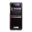 For Samsung Galaxy Z Flip3 5G CaseMe 003 Crazy Horse Texture Horizontal Flip Leather Phone Case(Red)