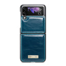 For Samsung Galaxy Z Flip3 5G CaseMe 003 Crazy Horse Texture Horizontal Flip Leather Phone Case(Green)