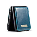 For Samsung Galaxy Z Flip3 5G CaseMe 003 Crazy Horse Texture Horizontal Flip Leather Phone Case(Green)