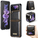 For Samsung Galaxy Z Flip3 5G CaseMe 003 Crazy Horse Texture Horizontal Flip Leather Phone Case(Coffee)