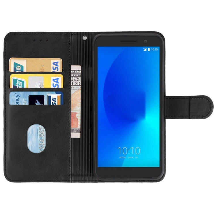 Leather Phone Case For Alcatel 1/1 2019&2021 / Vodafone Smart E9(Black)