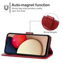 Leather Phone Case For Samsung Galaxy A12 5G(Red)