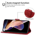 Leather Phone Case For Xiaomi Redmi Note 11 Pro / Note 11 Pro+ 5G(Red)