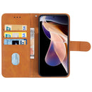 Leather Phone Case For Xiaomi Redmi Note 11 Pro / Note 11 Pro+ 5G(Brown)