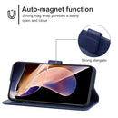 Leather Phone Case For Xiaomi Redmi Note 11 Pro / Note 11 Pro+ 5G(Blue)