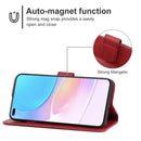 Leather Phone Case For Honor 50 Lite / Huawei nova 8i(Red)