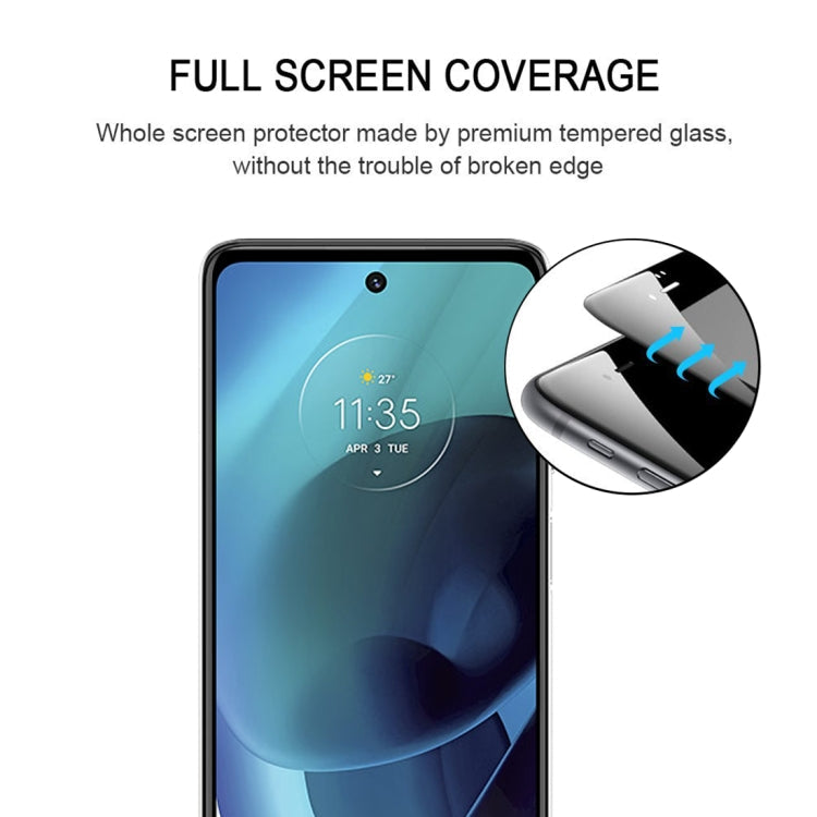Full Glue Cover Screen Protector Tempered Glass Film For Motorola Moto G51 5G