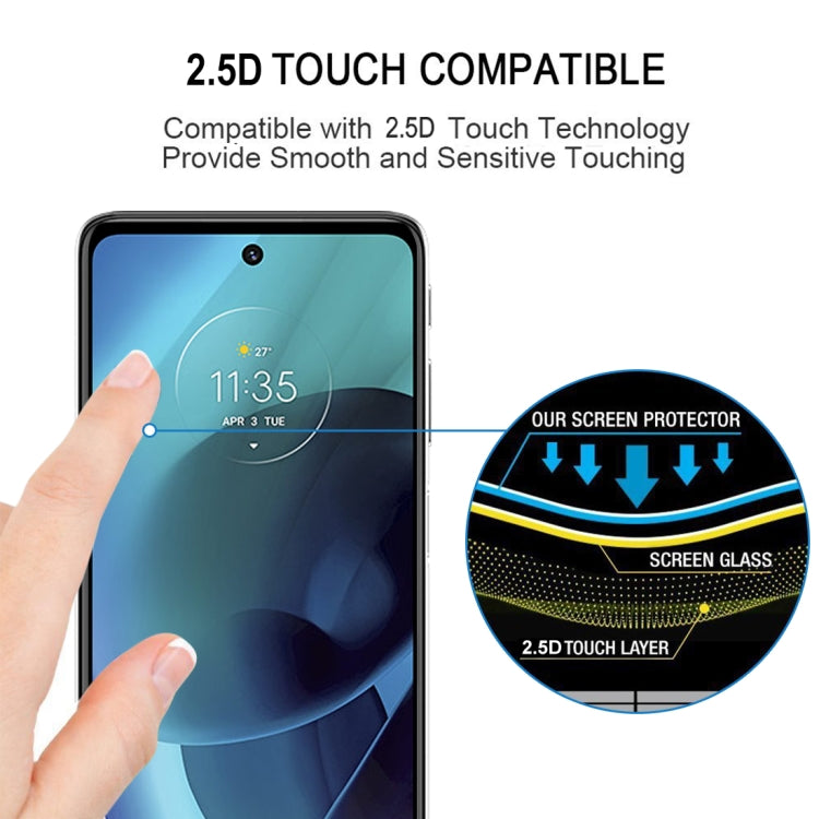 Full Glue Cover Screen Protector Tempered Glass Film For Motorola Moto G51 5G