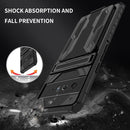 For Google Pixel 6 Pro Armor Card PC + TPU Shockproof Phone Case with Card Slot & Invisible Holder(Black)
