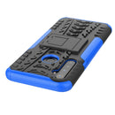 For OPPO Realme 5 Tire Texture Shockproof TPU+PC Protective Case with Holder(Blue)