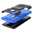 For OPPO Realme 5 Tire Texture Shockproof TPU+PC Protective Case with Holder(Blue)