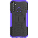 For OPPO Realme 5 Tire Texture Shockproof TPU+PC Protective Case with Holder(Purple)