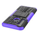 For OPPO Realme 5 Tire Texture Shockproof TPU+PC Protective Case with Holder(Purple)