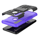 For OPPO Realme 5 Tire Texture Shockproof TPU+PC Protective Case with Holder(Purple)