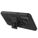 For OPPO Realme 5 Tire Texture Shockproof TPU+PC Protective Case with Holder(Black)