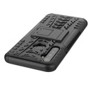 For OPPO Realme 5 Tire Texture Shockproof TPU+PC Protective Case with Holder(Black)
