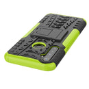 For OPPO Realme 5 Tire Texture Shockproof TPU+PC Protective Case with Holder(Green)
