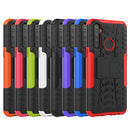 For OPPO Realme 5 Tire Texture Shockproof TPU+PC Protective Case with Holder(Green)