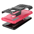 For OPPO Realme 5 Tire Texture Shockproof TPU+PC Protective Case with Holder(Pink)