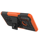 For OPPO Realme 5 Tire Texture Shockproof TPU+PC Protective Case with Holder(Orange)