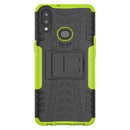 For Galaxy A10s Tire Texture Shockproof TPU+PC Protective Case with Holder(Green)