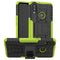 For Galaxy A10s Tire Texture Shockproof TPU+PC Protective Case with Holder(Green)