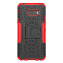 For LG V50S ThinQ 5G / G8X ThinQ Tire Texture Shockproof TPU+PC Protective Case with Holder(Red)