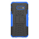For LG V50S ThinQ 5G / G8X ThinQ Tire Texture Shockproof TPU+PC Protective Case with Holder(Blue)