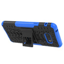 For LG V50S ThinQ 5G / G8X ThinQ Tire Texture Shockproof TPU+PC Protective Case with Holder(Blue)