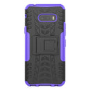 For LG V50S ThinQ 5G / G8X ThinQ Tire Texture Shockproof TPU+PC Protective Case with Holder(Purple)