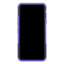 For LG V50S ThinQ 5G / G8X ThinQ Tire Texture Shockproof TPU+PC Protective Case with Holder(Purple)