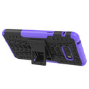 For LG V50S ThinQ 5G / G8X ThinQ Tire Texture Shockproof TPU+PC Protective Case with Holder(Purple)