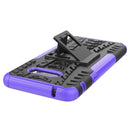 For LG V50S ThinQ 5G / G8X ThinQ Tire Texture Shockproof TPU+PC Protective Case with Holder(Purple)