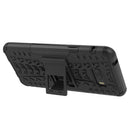 For LG V50S ThinQ 5G / G8X ThinQ Tire Texture Shockproof TPU+PC Protective Case with Holder(Black)