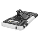 For LG V50S ThinQ 5G / G8X ThinQ Tire Texture Shockproof TPU+PC Protective Case with Holder(White)