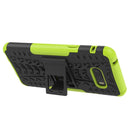 For LG V50S ThinQ 5G / G8X ThinQ Tire Texture Shockproof TPU+PC Protective Case with Holder(Green)