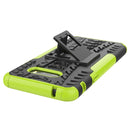 For LG V50S ThinQ 5G / G8X ThinQ Tire Texture Shockproof TPU+PC Protective Case with Holder(Green)